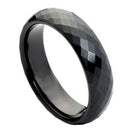 Scratch Free Tungsten Carbide Rings - 6mm Chip Chop Diamond Cuts