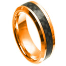 Scratch Free Tungsten Carbide Ring With Carbon Fiber Inlay - 8mm