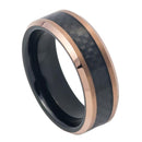 Scratch Free Tungsten Carbide Ring With Carbon Fiber Inlay - 8mm