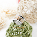 Stainless Steel Tri-Color Gold Anti-Anxiety