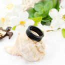 Black Stainless Steel Mesh Ring