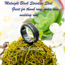 Black Stainless Steel Mesh Ring