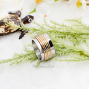 Stainless Steel Tri-Color Gold Anti-Anxiety