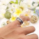 Stainless Steel Tidal Wave Spinner Ring