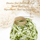 Stainless Steel 18K Gold Plated Mesh Ring