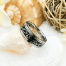 Stainless Steel Tidal Wave Spinner Ring