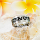 Stainless Steel Tidal Wave Spinner Ring