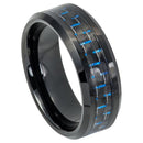 Scratch Free Tungsten Carbide Ring With Carbon Fiber Inlay - 8mm