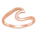 925 Sterling Silver Wave Rings