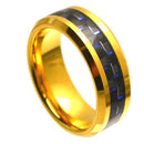 Scratch Free Tungsten Carbide Ring With Carbon Fiber Inlay - 8mm