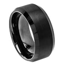Scratch Free Tungsten Carbide Rings - 8mm Black Rhodium Plated