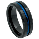 Scratch Free Tungsten Carbide Ring - 8mm Black Rhodium Plated