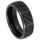 Scratch Free Tungsten Carbide Rings - 8mm Black Rhodium Plated