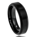 Scratch Free Tungsten Carbide Rings - 10mm Black Rhodium Plated