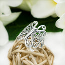925 Sterling Silver Large Butterfly Ring For Women, Girls.  25mm, 1" Wide Cutout, Filigree Butterfly Ring.  Tropical Animal, Fairy Jewelries