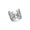 925 Sterling Silver Large Cutout Butterfly Ring for Women.  28mm (1.1") Wide, Open Body Butterfly Design For Statement, Middle, Index or Thumb Ring.