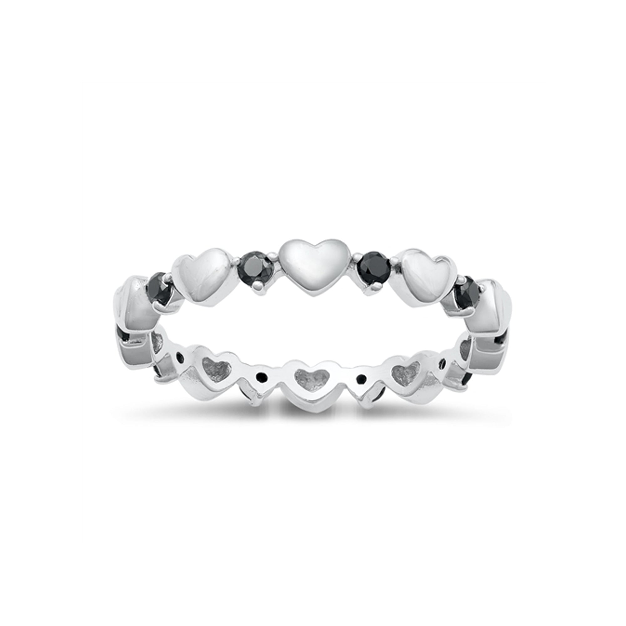 韓国発【TATIANA】(SILVER925) Heart Cubic Simple Ring Designer fashion, Seoul-fully created | W Concept