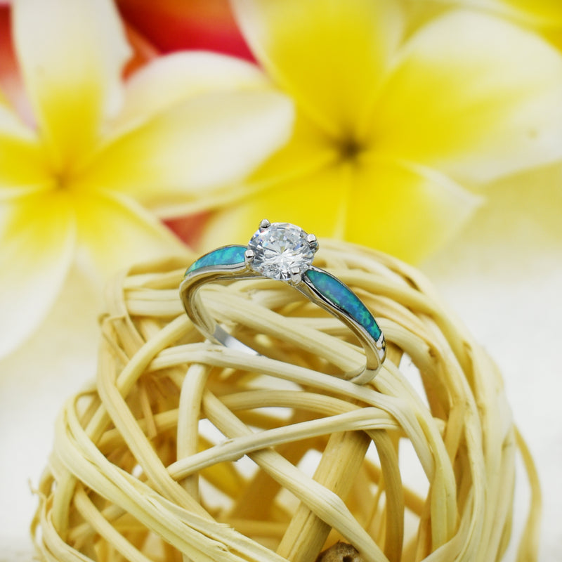 925 Sterling Silver Engagement Carat Clear Cubic - Main Image