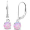 925 Sterling Silver Larimar, White, Blue, Pink Opal Earrings With Safety Clip Backs for Women, Girls.