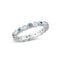 925 Sterling Silver Evil Eye Eternity Ring with Cubic Zirconia & Enamel.  Middle Eastern, Egyptian Inspired, Eye Jewelry