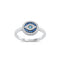 925 Sterling Silver Evil Eye Ring with Multi-Color Cubic Zirconia. Middle Eastern, Egyptian Inspired, Eye Jewelry
