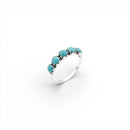 925 Sterling Silver Stackable, Genuine Turquoise Ring.
