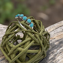 925 Sterling Silver Stackable, Genuine Turquoise Ring.