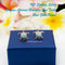 925 Sterling Silver Larimar Sea Turtle Earrings.  Genuine Blue Larimar Inlay Hawaiian Honu Stud Earrings in Silver, Gold, or Rose Gold Color