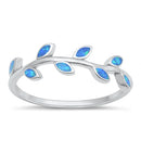 925 Sterling Silver Maile Leaves Ring For Women.  6mm Cute Stackable Pinky, Thumb, Index or Statement Ring.