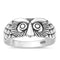 925 Sterling Silver Owl Face Ring.