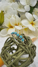 925 Sterling Silver Stackable, Genuine Turquoise Ring.