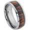 Tungsten Carbide Ring With Natural Rose Wood Inlay