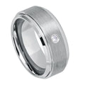 Scratch Free Tungsten Carbide Ring - 8mm With Genuine Diamond