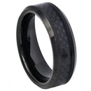 Scratch Free Tungsten Carbide Ring With Carbon Fiber Inlay - 6mm