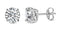 925 Sterling Silver CZ Stud Earrings - 11mm AAAA+
