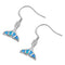 925 Sterling Silver Small Whale Tails Dangling Earrings