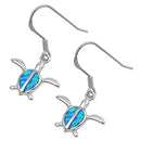 925 Sterling Silver Small Sea Turtles Dangling Earrings