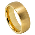 Scratch Free Tungsten Carbide Ring - Yellow Gold Plated - 6mm or 8mm