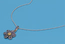 925 Sterling Silver Plumeria Flower Necklace