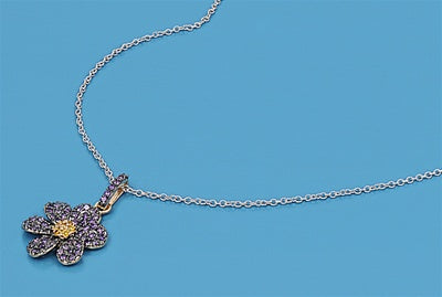 925 Sterling Silver Plumeria Flower Necklace