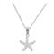 925 Sterling Silver Starfish Necklace With CZ's