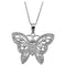 925 Sterling Silver Butterfly Necklace With CZ's