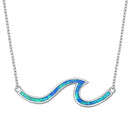 925 Sterling Silver Wave Necklace