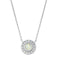 925 Sterling Silver Opal Circle Of Life Necklace With CZ's