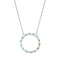 925 Sterling Silver Opal Circle Of Life Necklace