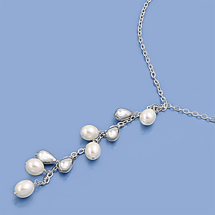 925 Sterling Silver Necklace With Freshwater Pearls