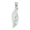 925 Sterling Silver Waves & Surfboard Pendant With Created Opal Inlay