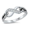 925 Sterling Silver Infinity Ring With CZ