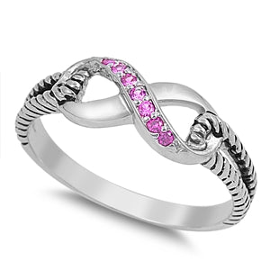 925 Sterling Silver Infinity Ring With CZ