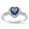 925 Sterling Silver Heart Rings - Choose Your Color Stone